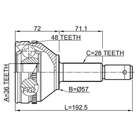 2110-FMA48 - Joint, drive shaft 