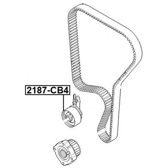 2187-CB4 - Tensioner Pulley, timing belt 