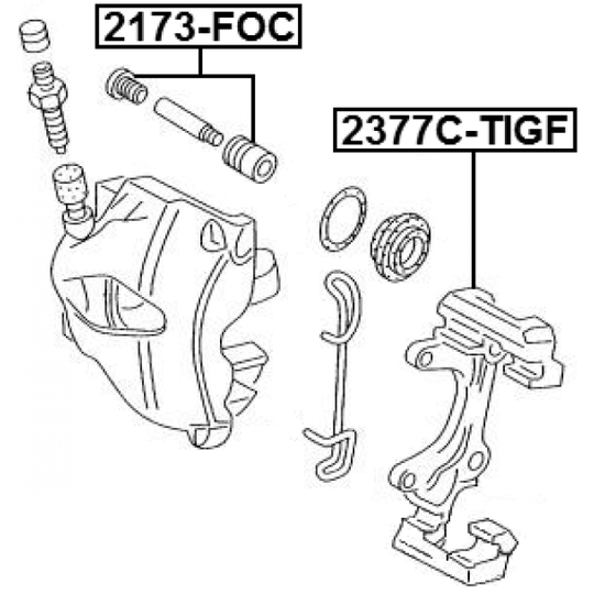 2377C-TIGF - Brake Caliper Bracket Set 