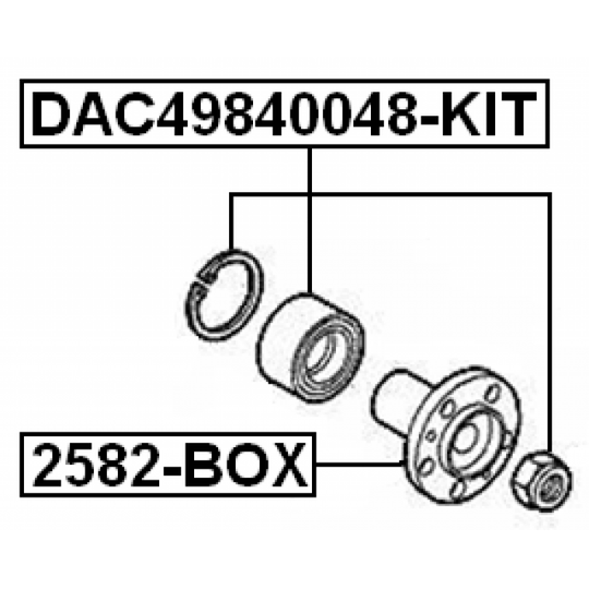 2582-BOX - Wheel hub 