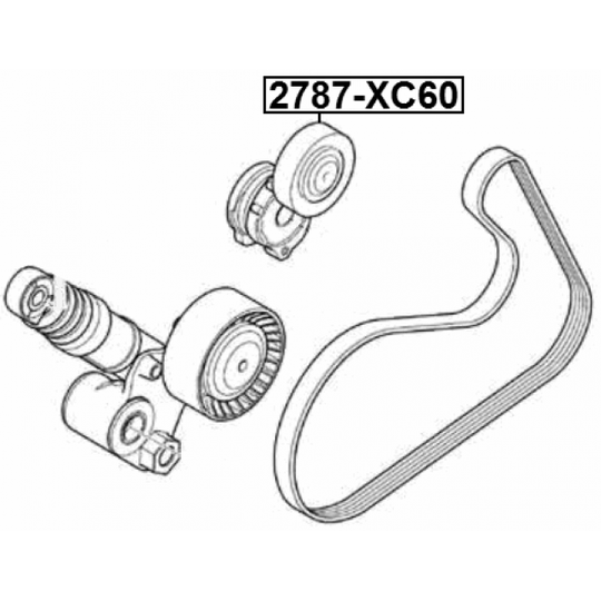 2787-XC60 - Tensioner Pulley, v-ribbed belt 