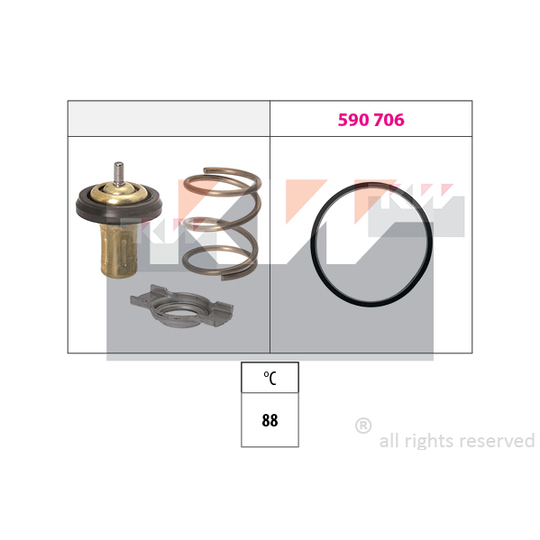 580 822 - Thermostat, coolant 