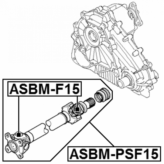 ASBM-F15 - Joint, propshaft 
