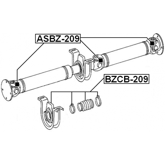 ASBZ-209 - Joint, propshaft 
