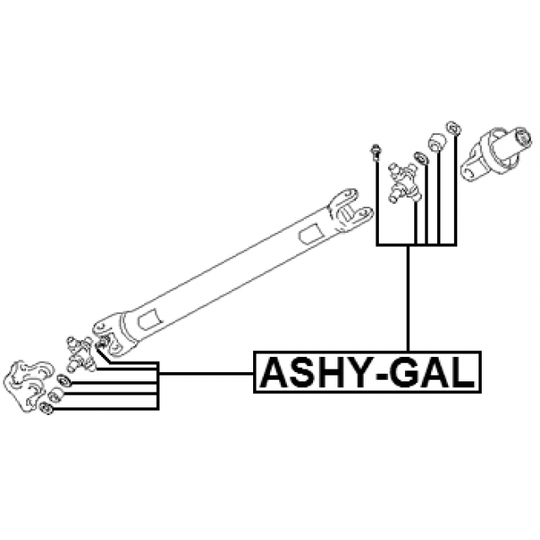 ASHY-GAL - Joint, propshaft 