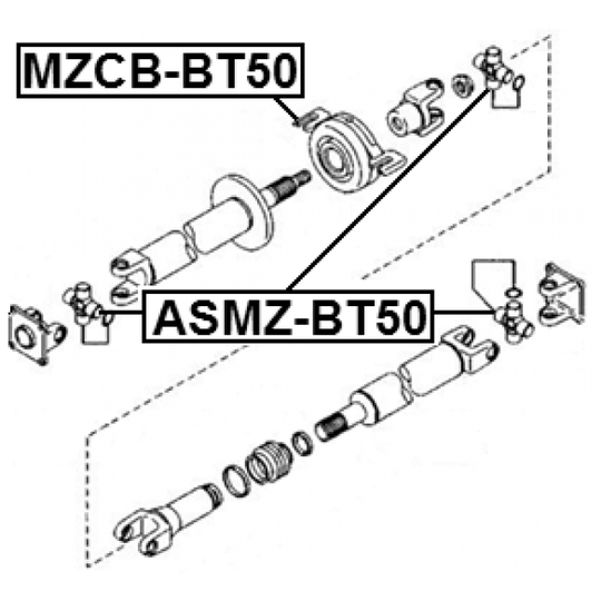 ASMZ-BT50 - Joint, propshaft 