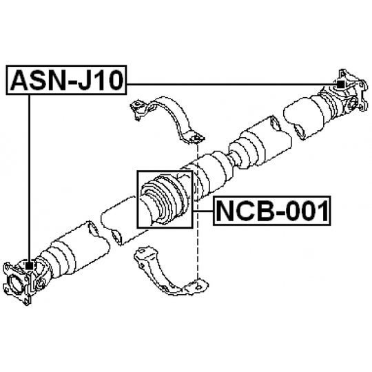 ASN-J10 - Led, kardanaxel 