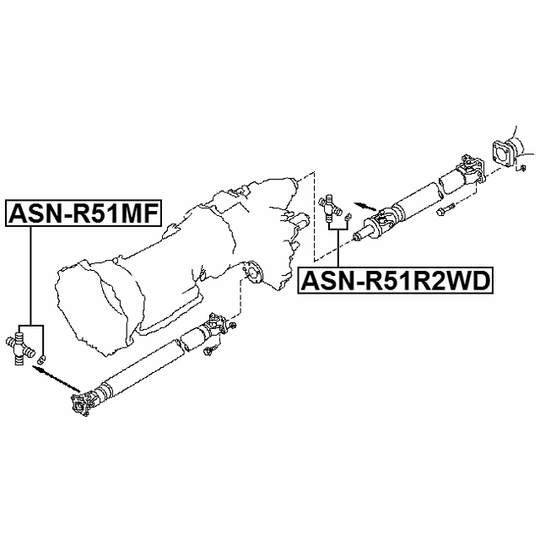ASN-R51R2WD - Joint, propshaft 