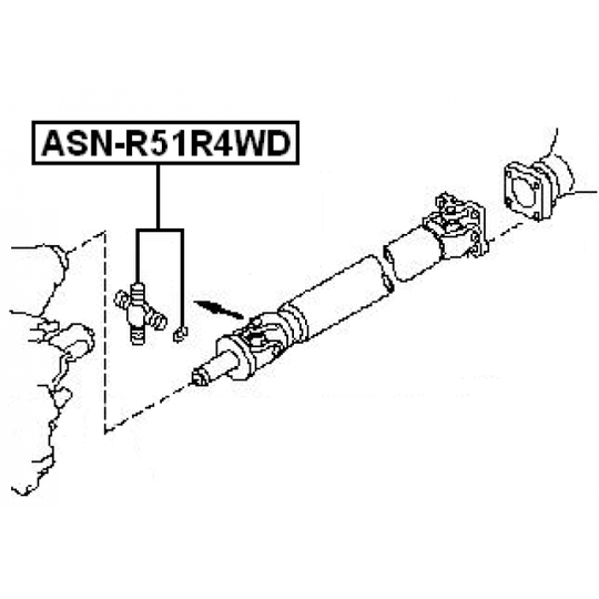 ASN-R51R4WD - Joint, propshaft 