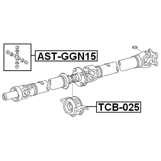 AST-GGN15 - Joint, propshaft 