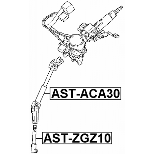 AST-ZGZ10 - Steering Shaft 