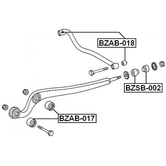 BZSB-002 - Control Arm-/Trailing Arm Bush 