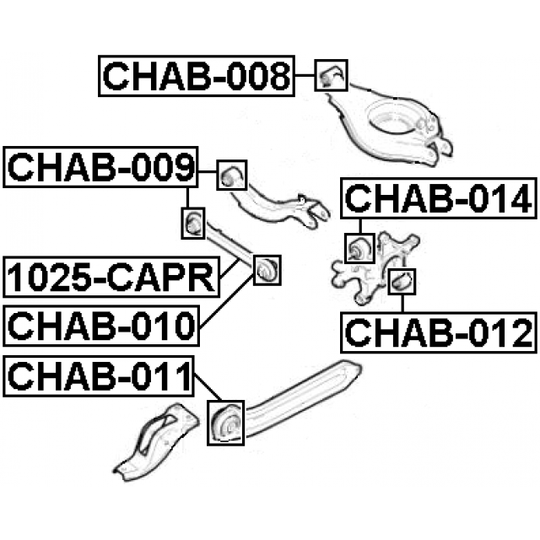 CHAB-008 - Control Arm-/Trailing Arm Bush 