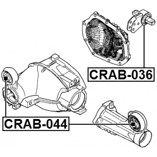 CRAB-044 - Kiinnitys, tasauspyörästö 