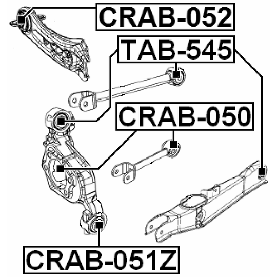 CRAB-051Z - Lagerhylsa, länkarm 