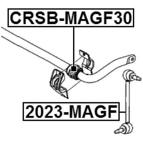 CRSB-MAGF30 - Bearing Bush, stabiliser 