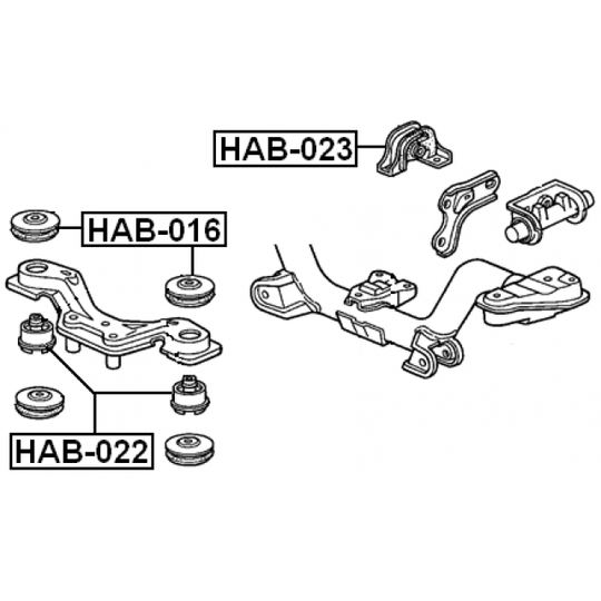 HAB-016 - Kiinnitys, tasauspyörästö 