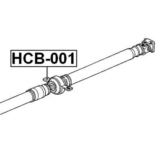 HCB-001 - Melllanlager, kardanaxel 