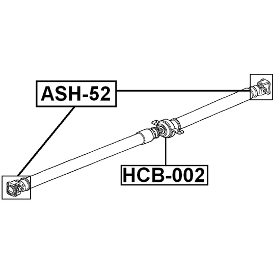 HCB-002 - Bearing, propshaft centre bearing 