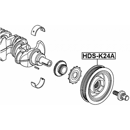 HDS-K24A - Remskiva, vevaxel 