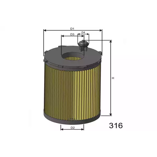 L104B - Oil filter 