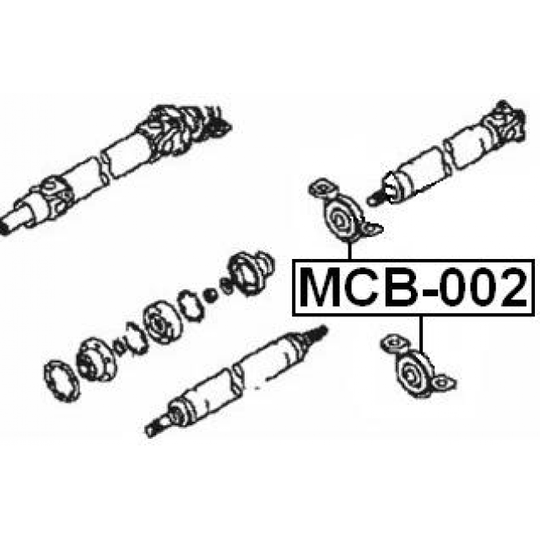 MCB-002 - Bearing, propshaft centre bearing 