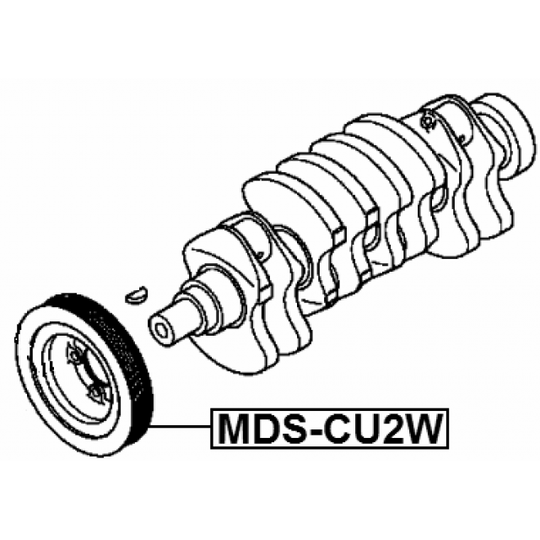MDS-CU2W - Hihnapyörä, kampiakseli 