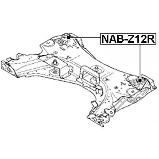 NAB-Z12R - Mounting, axle beam 