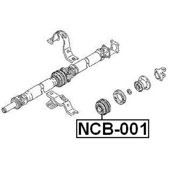 NCB-001 - Bearing, propshaft centre bearing 