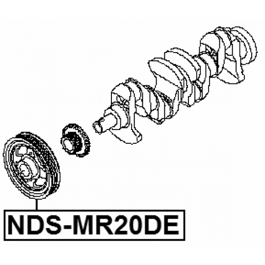 NDS-MR20DE - Belt Pulley, crankshaft 