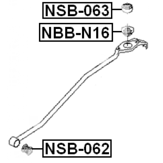 NSB-062 - Bush, selector-/shift rod 