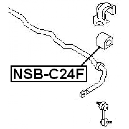 NSB-C24F - Bussning, krängningshämmare 