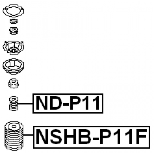 NSHB-P11F - Skyddskåpa/bälg, stötdämpare 