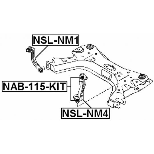 NSL-NM4 - Länk, krängningshämmare 