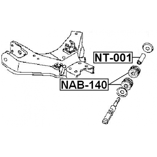 NT-001 - Sleeve, control arm mounting 