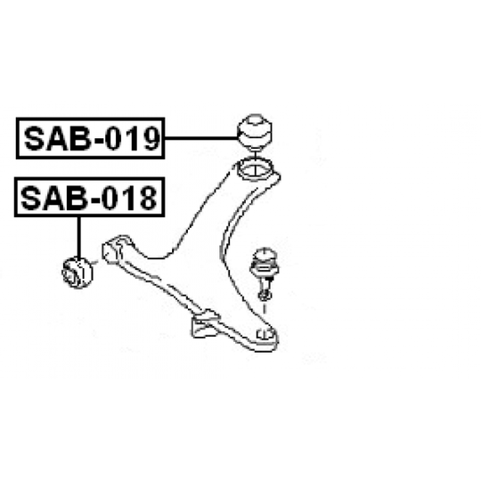 SAB-019 - Control Arm-/Trailing Arm Bush 