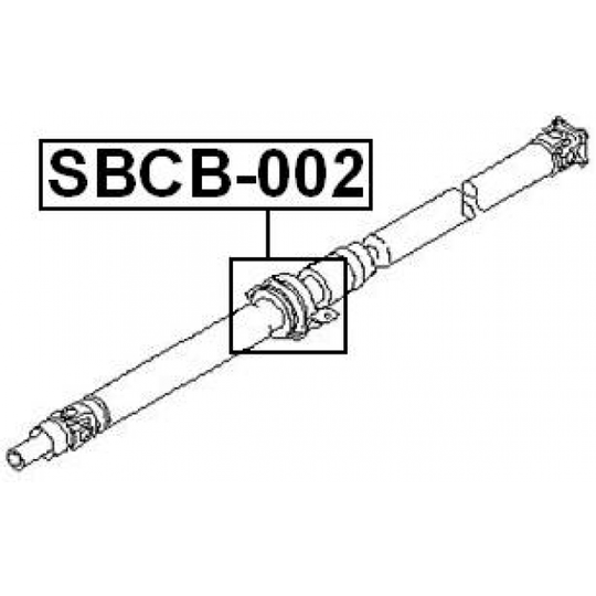 SBCB-002 - Bearing, propshaft centre bearing 