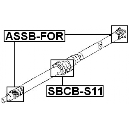 SBCB-S11 - Melllanlager, kardanaxel 