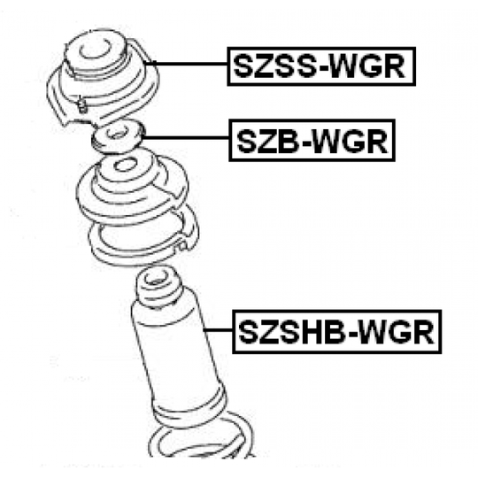 SZB-WGR - Anti-Friction Bearing, suspension strut support mounting 
