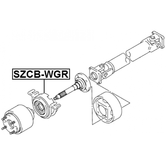 SZCB-WGR - Bearing, propshaft centre bearing 