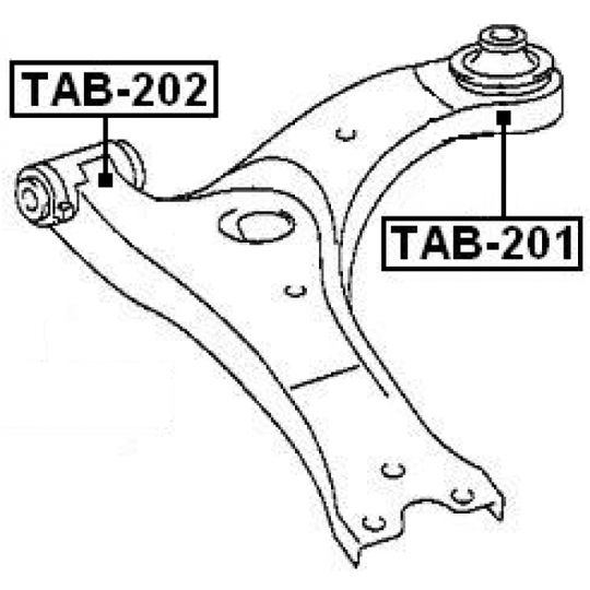 TAB-202 - Control Arm-/Trailing Arm Bush 