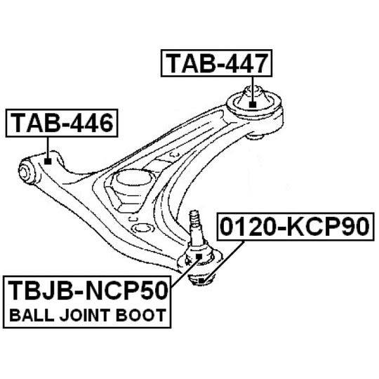 TAB-446 - Control Arm-/Trailing Arm Bush 