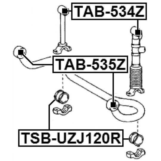 TAB-535Z - Control Arm-/Trailing Arm Bush 