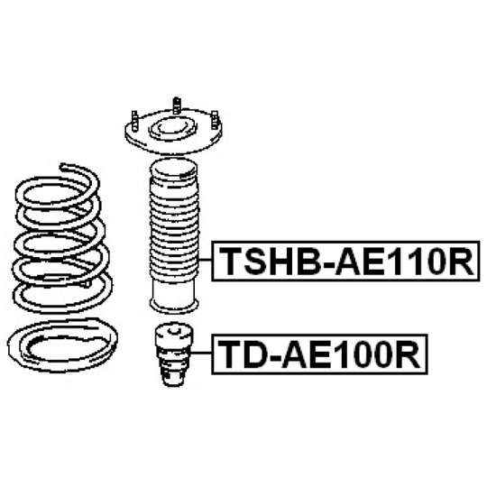 TSHB-AE110R - Kaitsemüts / kaitsekumm, amort 