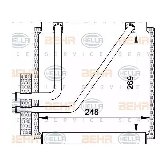 8FV 351 210-641 - Höyrystin, ilmastointilaite 