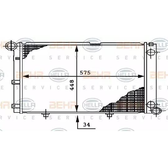 8MK 376 712-294 - Radiator, engine cooling 