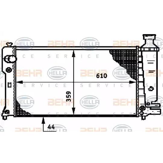 8MK 376 720-061 - Radiator, engine cooling 