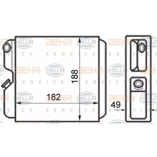 8FH 351 024-371 - Heat Exchanger, interior heating 