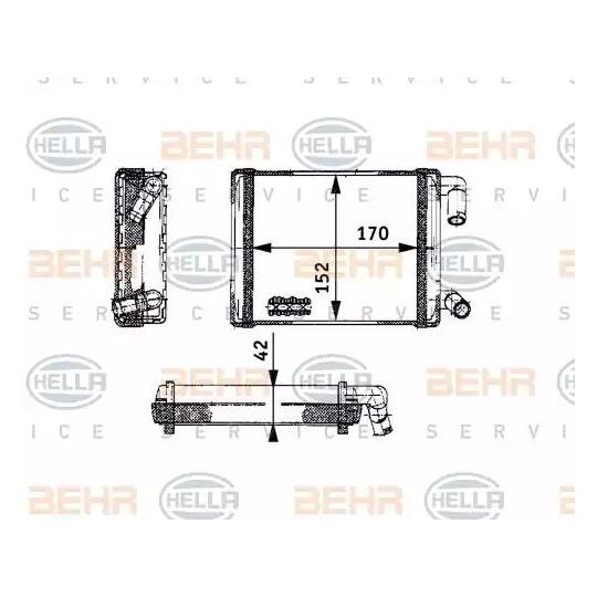 8FH 351 312-721 - Heat Exchanger, interior heating 