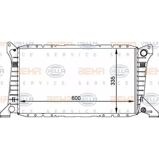 8MK 376 764-021 - Radiaator, mootorijahutus 